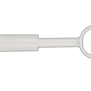 Support de barre de penderie ovale réglable L 65 à 95 mm 30 x 15 mm Finition blanc - MOBOIS Prix Cassé
