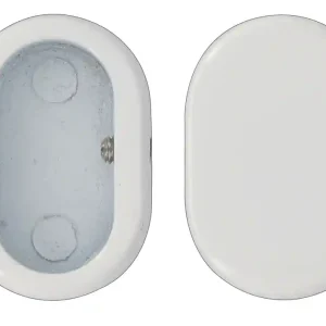 Embout bouchon métal ovale diam. 30 x 15 mm Finition blanc par 2 MOBOIS Livraison Express
