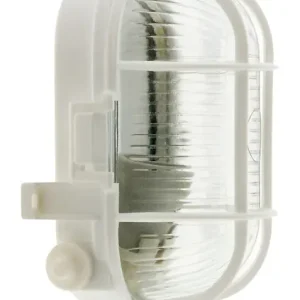 Plafonnier ovale avec grille - Blanc - IP44 ELEXITY Commander Vite