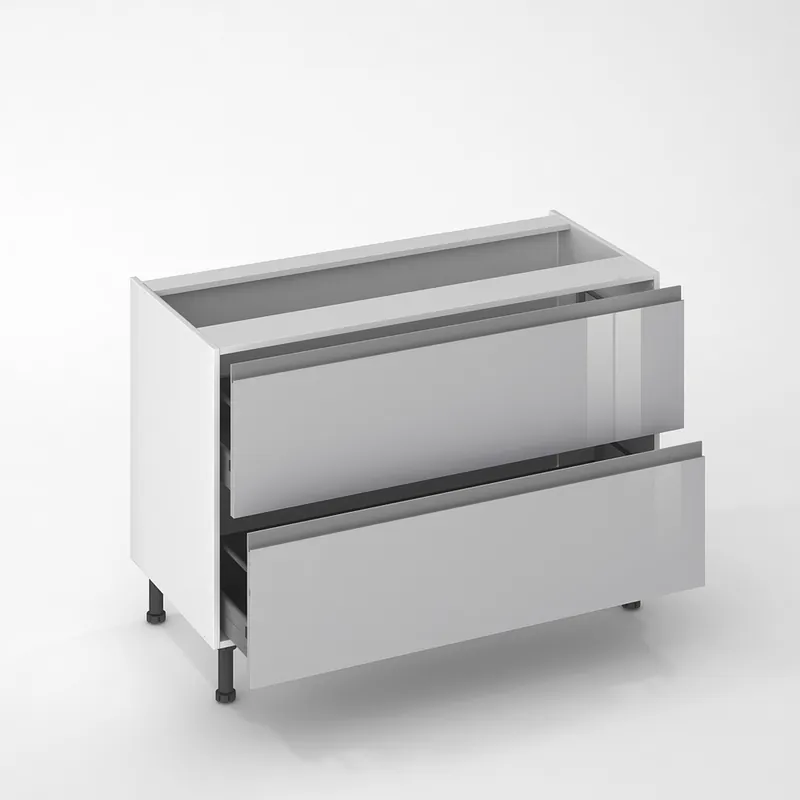 Façade pour meuble bas de cuisine Jade nuage brillante 35 x 120 cm OFITRES Super Prix