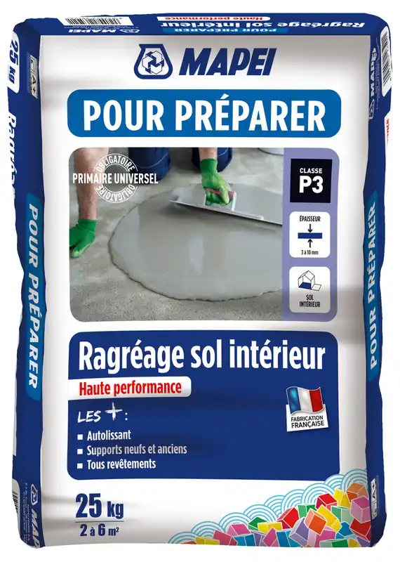 Promotion Saisonnière Ragréage sol intérieur haute performance P3 25 kg MAPEI