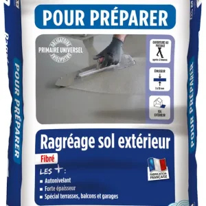 Ragréage sol extérieur fibré 25 kg MAPEI Meilleur Prix