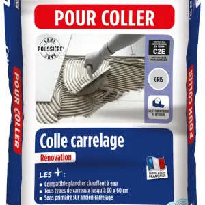 Commander Vite Colle rénovation sans poussière gris 25 kg C2e MAPEI