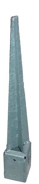 Pied de poteau à enfoncer 71 mm - HADRA - L.75xP.7xl.7cm Nouvel Arrivage