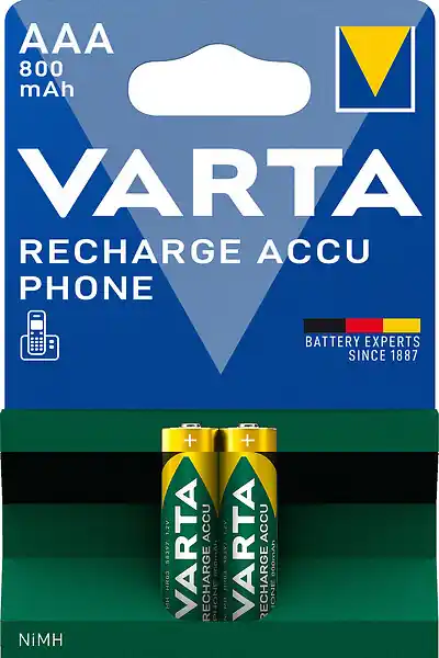 Prix Cassé Pile rechargeable AAA - 800 mAh - Lot de 2 VARTA