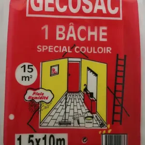 Bâche de protection polyéthylène - Translucide - 1,5 x 10 m GECOSAC Offre Limitée
