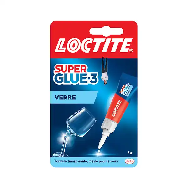 Colle cyanoacrylate spéciale verre - Tube 3g - Transparent LOCTITE Usine Directe