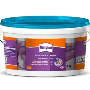 Colle pour papier peint prêt à l‘emploi - Tous papiers - 1kg METYLAN Nouvel Arrivage