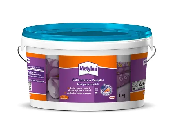 Colle pour papier peint prêt à l‘emploi - Tous papiers - 1kg METYLAN Nouvel Arrivage