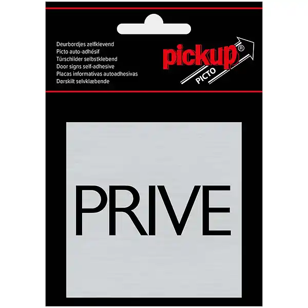 Route Alu picto 8x8cm Prive PICKUP Promotion Saisonnière