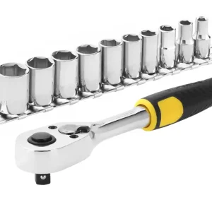 Cliquet 72 dents 1/4"et 10 douilles en coffret STANLEY Affaire À Saisir