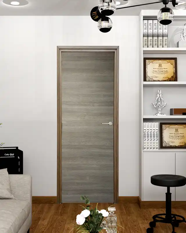 Dernier Modèle Bloc-porte fin de chantier postformé H.204 x 83 cm décor mélaminé ORME poussant gauche - SMIS
