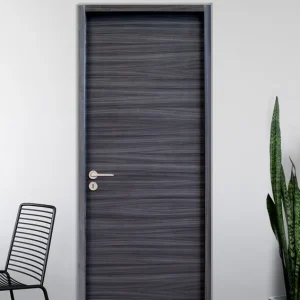 Commande En Gros Bloc-porte postformé H.204 x l.73 cm décor mélaminé EBENE poussant droit - SMIS