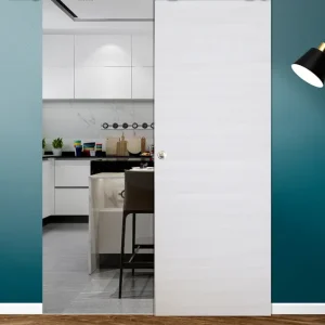Super Prix Porte coulissante postformée décor mélaminé IVOIRE H.204 x l.73 cm SMIS