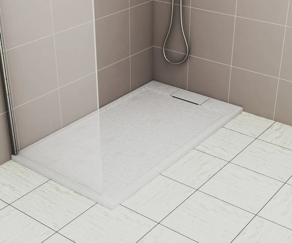 Satisfait Ou Remboursé Receveur de douche 90x160 cm résine blanc mat Island - OCEA