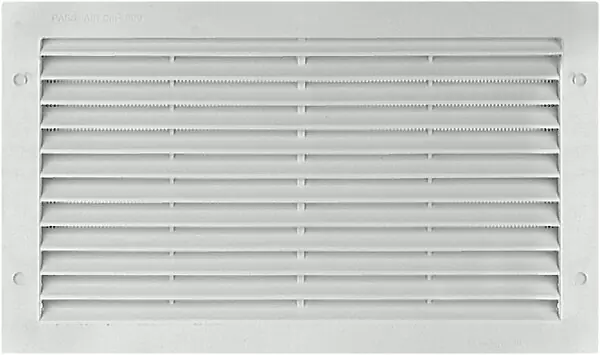Réduction Grille d‘aération à encastrer PVC - Blanc - l.186xH.334mm AUTOGYRE