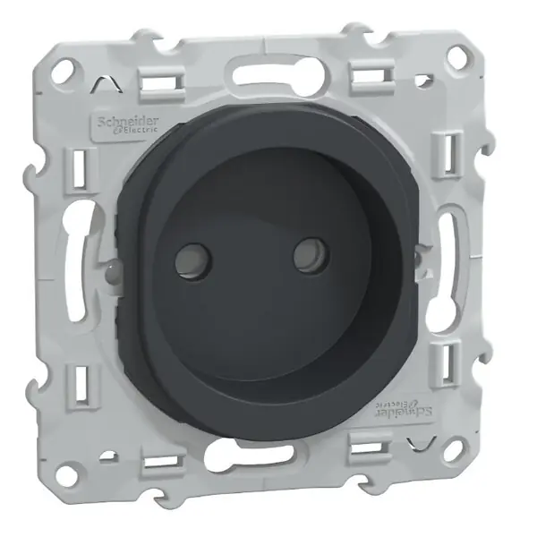 Prise à puits 2P 16A bornes vis anthracite - Ovalis - Schneider SCHNEIDER ELECTRIC Achat Immédiat