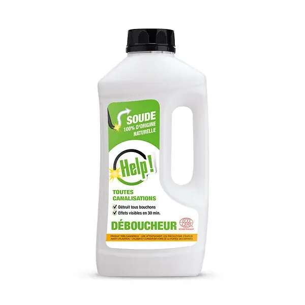 Jusqu'à Épuisement Des Stocks Déboucheur canalisation soude naturelle - Ecocert - 1L HELP