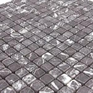 Mosaïque marbre Marquina noir vieilli - 300x300mm MAT INTER Acheter Direct