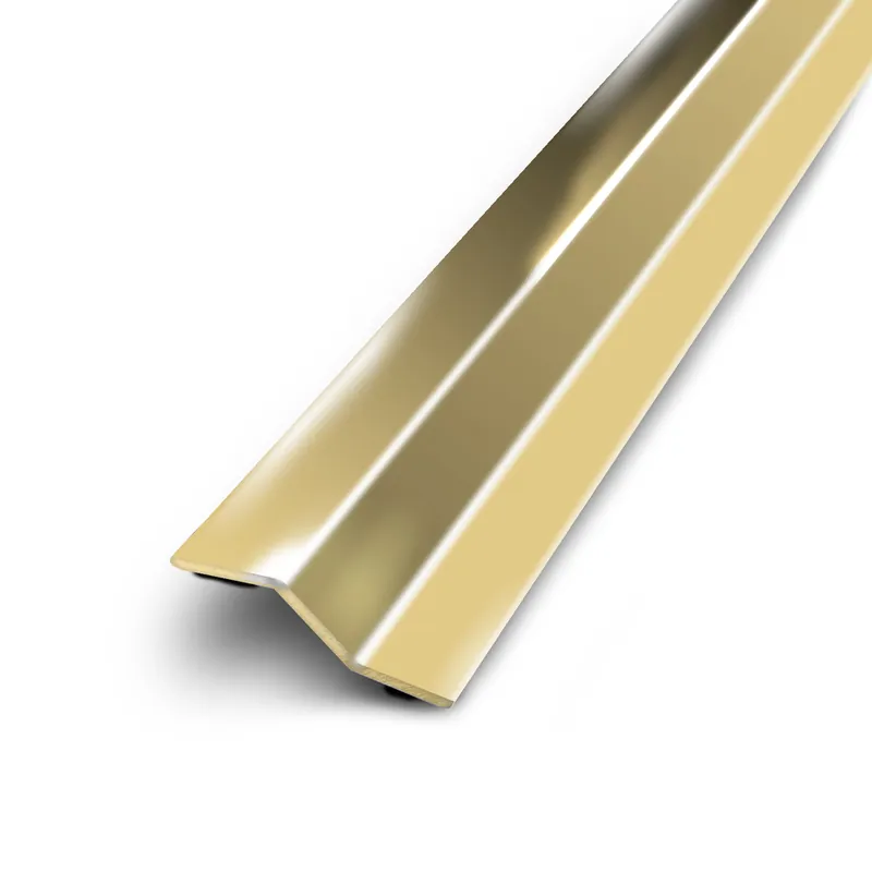 Promotion Saisonnière Barre de seuil multiniveau adhésif acier et laiton 3 x 83 cm GERFLOR