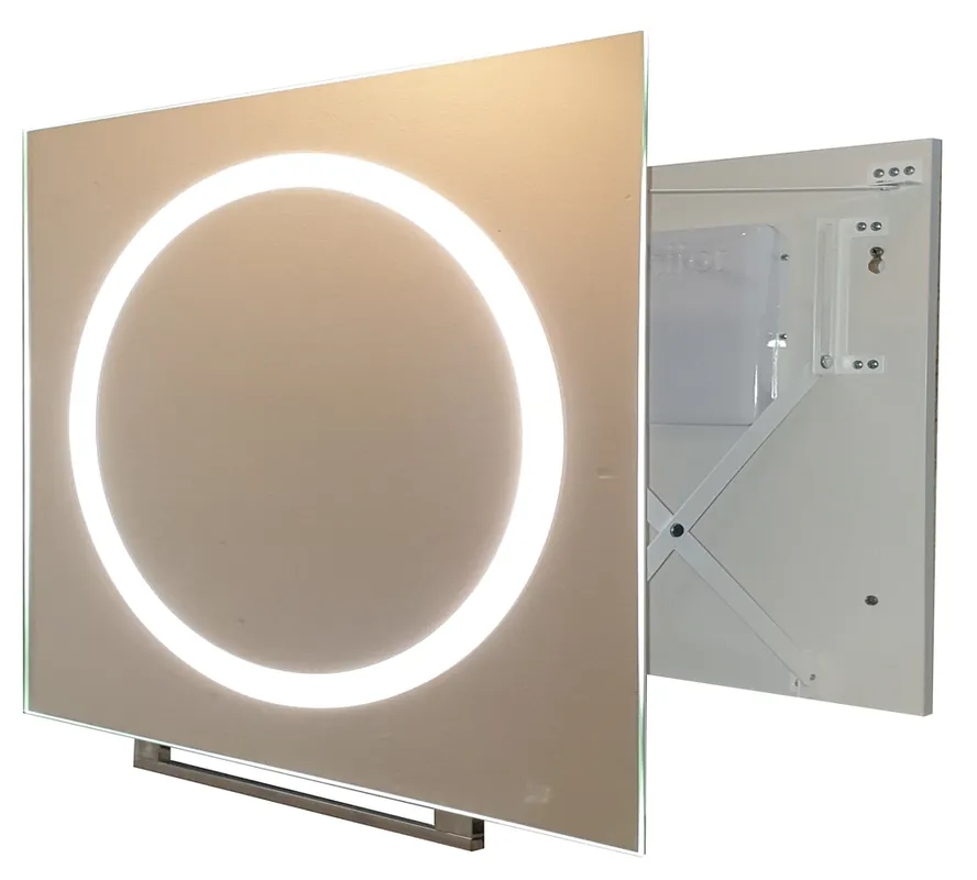 Miroir de salle de bains amovible Led Win80 80 x 60 x 6,6 cm - NEWMI Seulement Aujourd'hui