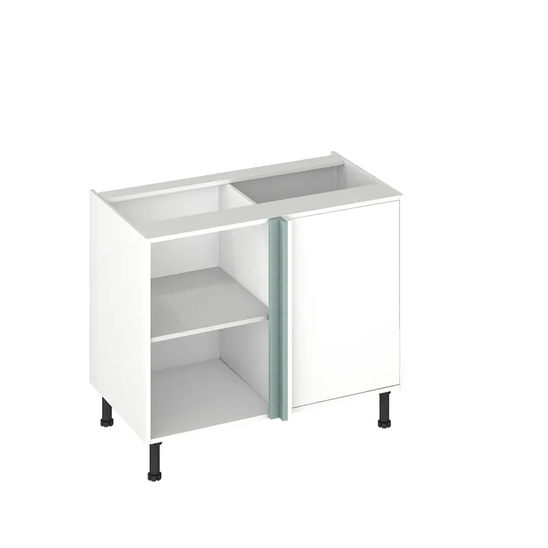 Fileur d‘angle pour meuble de cuisine Lotus vert d‘eau mat 70 x 4,6 x 4,6 cm OFITRES Prix Réduit