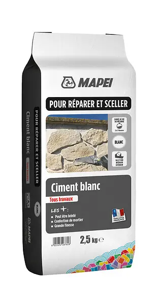 Ciment blanc tous travaux - Sac de 2,5kg MAPEI Acheter En Ligne