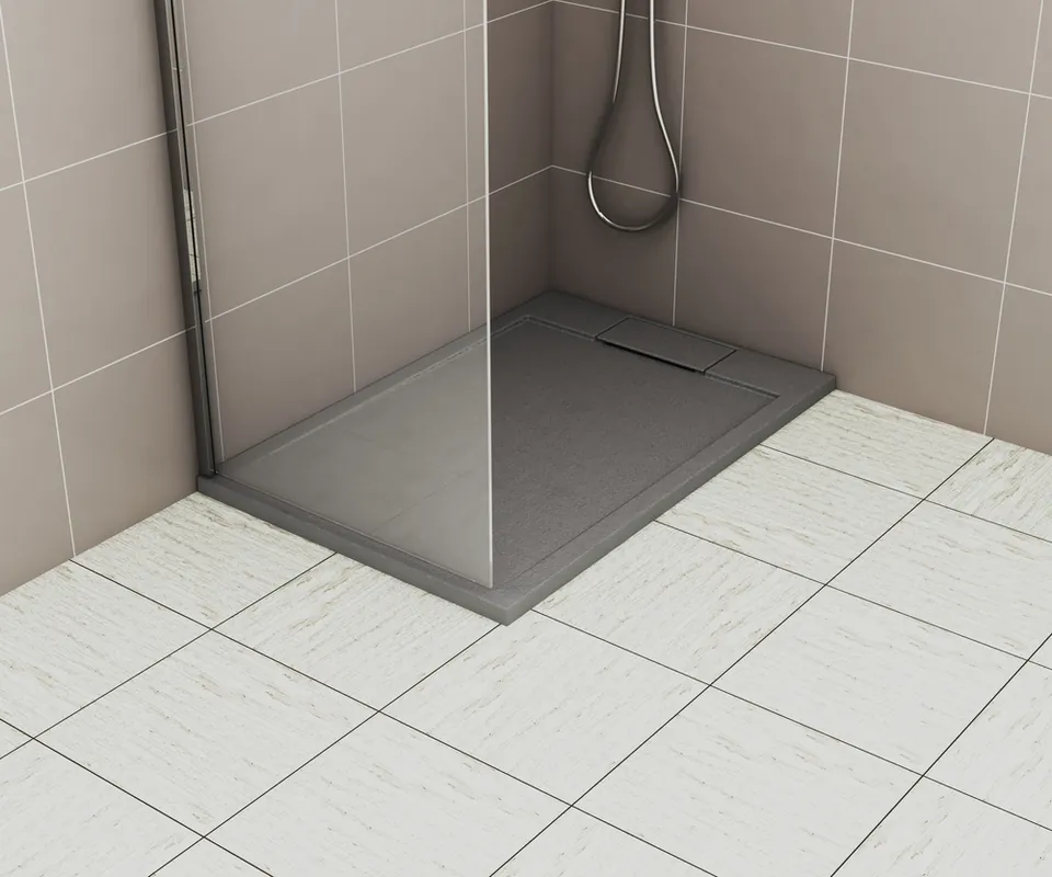 Receveur de douche 80x120 cm résine gris mat Island - OCEA Produit De Marque