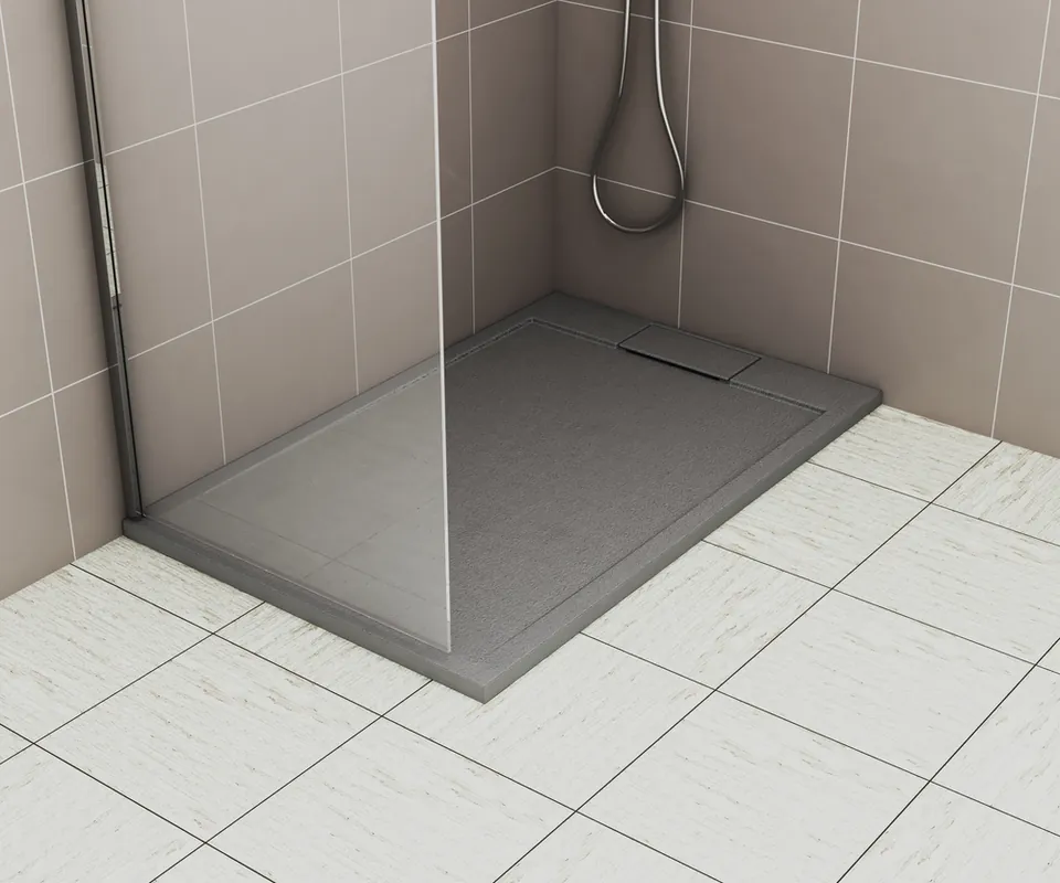Receveur de douche 90x140 cm résine gris mat Island - OCEA Livraison Express