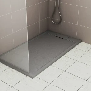 Receveur de douche 90x160 cm résine gris mat Island - OCEA Certifié