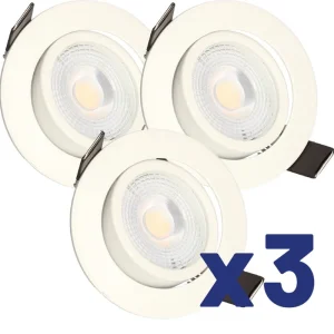Commander Vite Spots LED encastrables orientables module remplaçable lumière blanc chaud Blanc par 3 - Ruby ARLUX