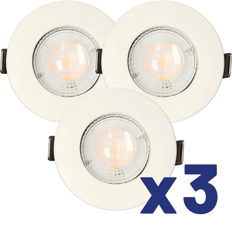 Super Prix Spots LED encastrables module remplaçable lumière blanc chaud Blanc par 3 - Ruby ARLUX