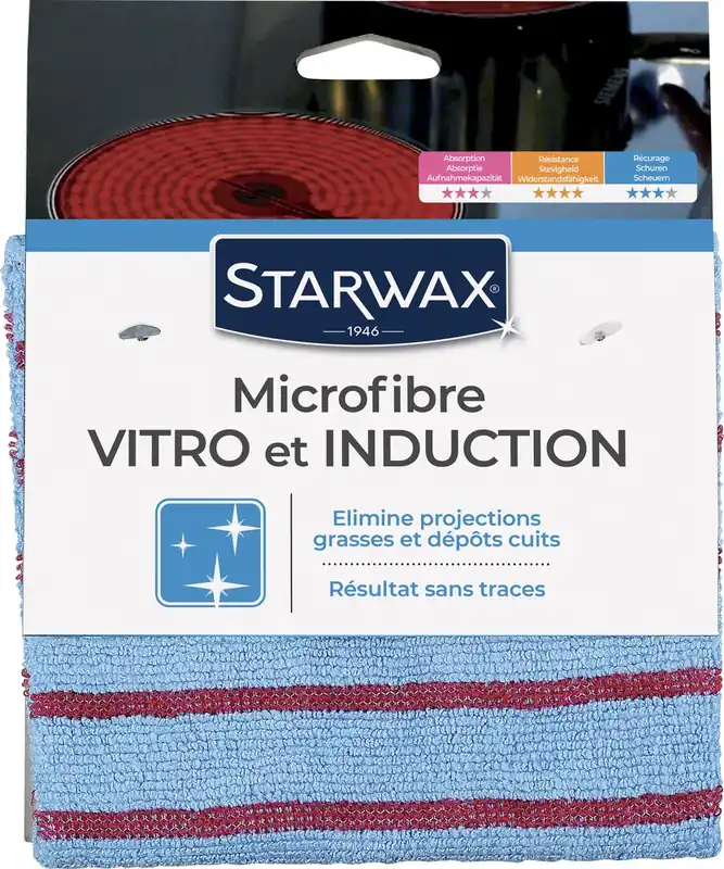 Lavette microfibre pour vitroceram et induction - STARWAX Soldes
