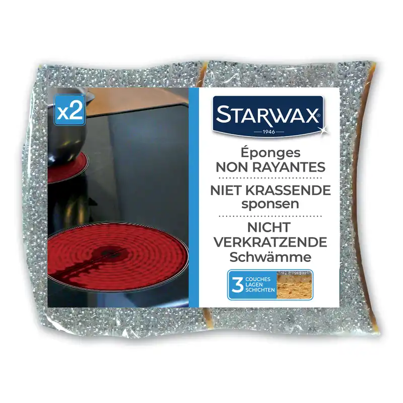 Eponges non rayantes spéciales surfaces délicates par 2 STARWAX Populaire