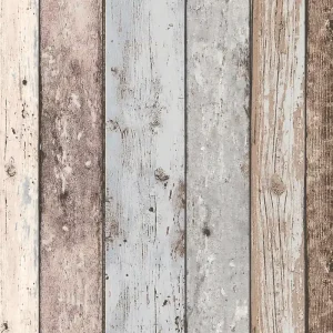Nouveauté Papier peint vinyle sur intissé bois gris et blanc 53 cm x 10 m AS CREATION