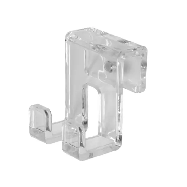 Satisfait Ou Remboursé Double crochet suspendu en acrylique pour écran de douche SAT Walk-In, transparent (SATWIHACEKPLAST) SWISS AQUA TECHNOLOGIES