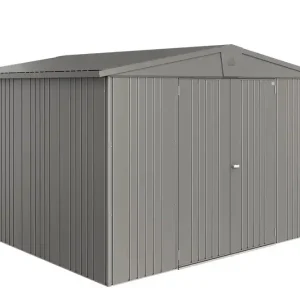 Abri de jardin en métal Europa 8.64 m² gris quartz Taille 7 BIOHORT Livraison à domicile incluse Dernier Modèle