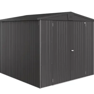 Abri de jardin en métal Europa 4.93 m² gris foncé Taille 4 BIOHORT Livraison à domicile incluse Expédition Rapide