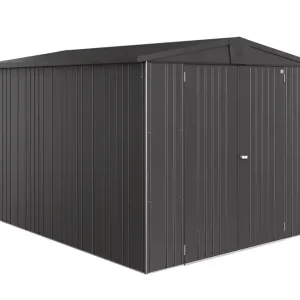 Nouvelle Collection Abri de jardin en métal Europa 6.53 m² gris foncé Taille 6 BIOHORT Livraison à domicile incluse