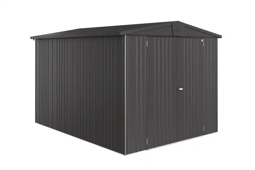 Nouvelle Collection Abri de jardin en métal Europa 6.53 m² gris foncé Taille 6 BIOHORT Livraison à domicile incluse