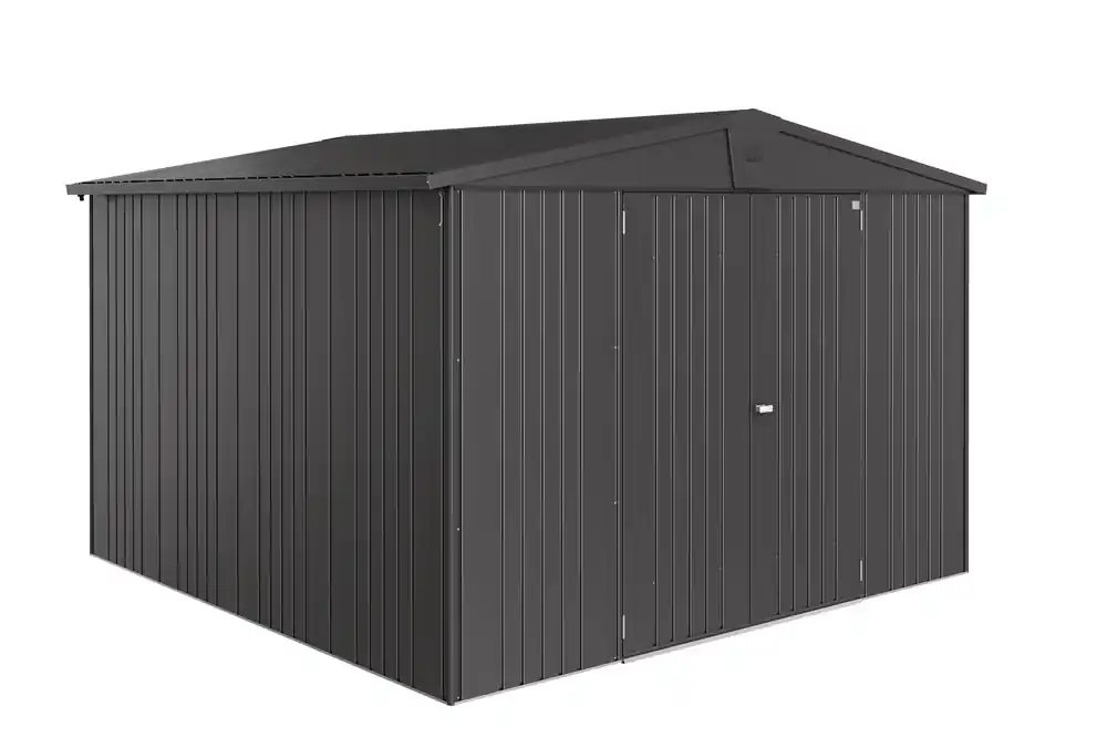 Abri de jardin en métal Europa 8.64 m² gris foncé Taille 7 BIOHORT Livraison à domicile incluse Prix Choc
