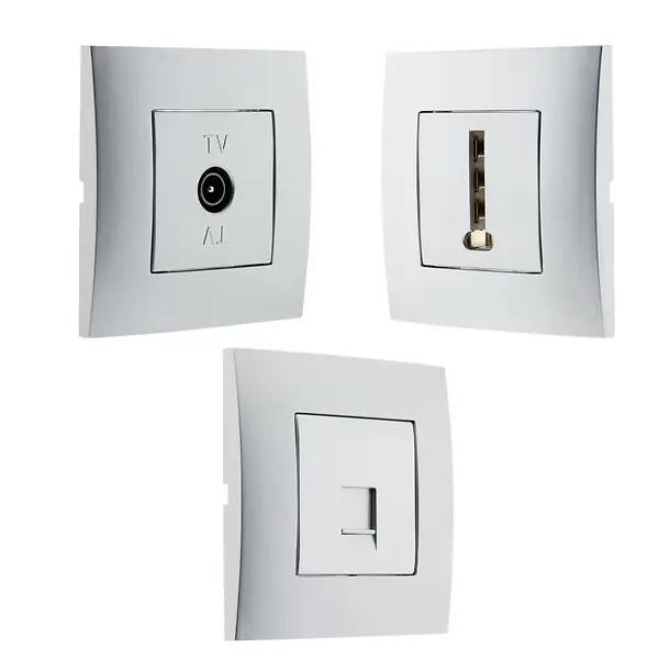 Acheter Direct Prise TV + prise téléphonique 8 plots + prise RJ45 - Simplea - Zenitech