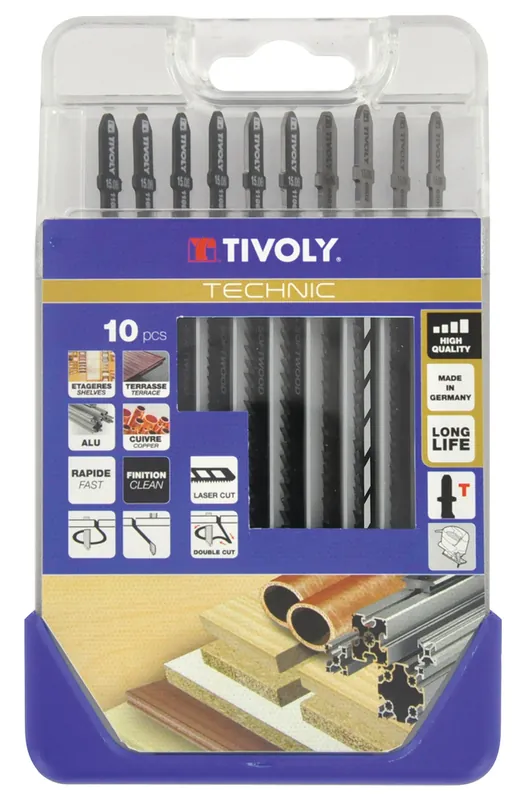 Lames de scie sauteuse pour bois et métal par 10 TIVOLY Populaire