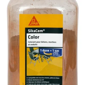Colorant en poudre SikaCem ocre pour béton-mortier-chaux 400 gr - SIKA Prix Promo
