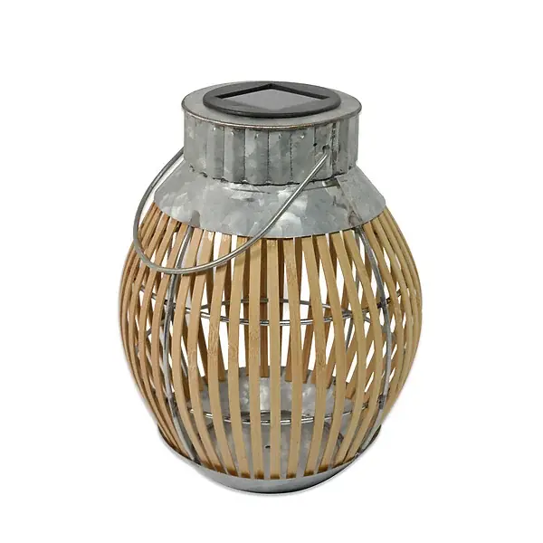 Lanterne solaire bambou h35cm - Orium Promotion Saisonnière