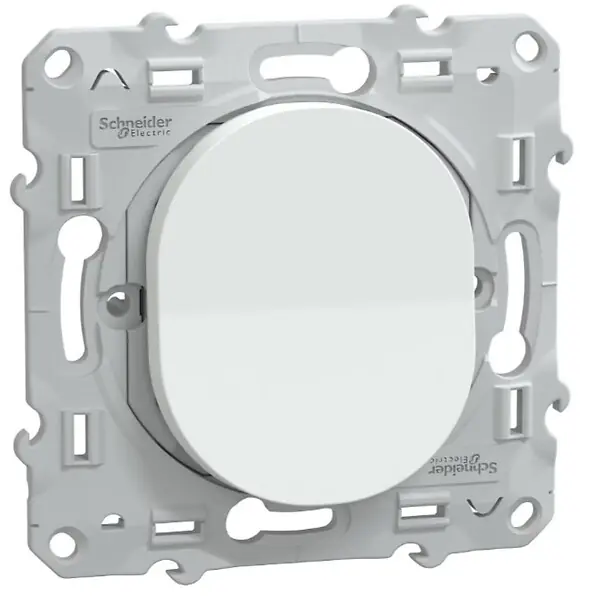 Bouton poussoir fermeture 10A Blanc - Ovalis - Schneider SCHNEIDER ELECTRIC Super Prix