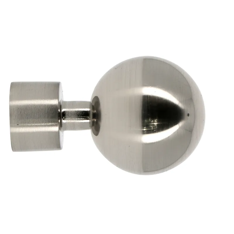 Satisfait Ou Remboursé Embout déco boule à visser diam 16 mm Finition Chrome brossé - MOBOIS