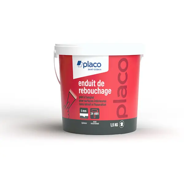 Expédié Aujourd'hui Enduit de rebouchage pâte - 1,5Kg - Pour trous et fissures PLACO