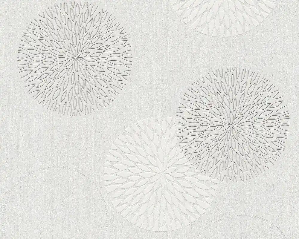 Bon Plan Papier peint expansé sur intissé fleurs bulles blanc 53 cm x 10 m AS CREATION