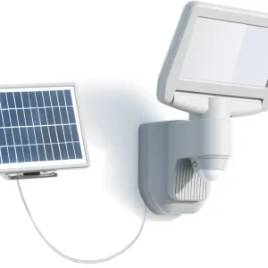 Projecteur extérieur LED solaire + détecteur de mouvements Prisma blanc IP44 1000 lumens blanc neutre - ARLUX Expédition Rapide